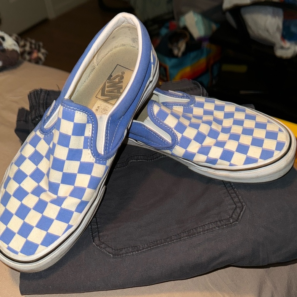 Blue Checkered Vans